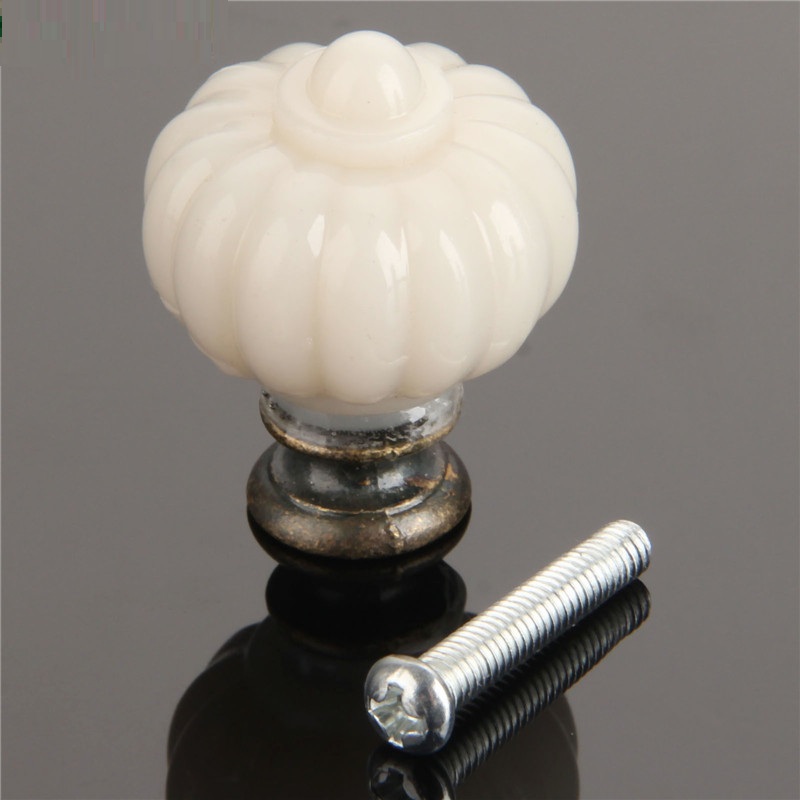 1Pc Acrylic Ivory White Pumpki – обзор и цена Furniture Hardware Knobs