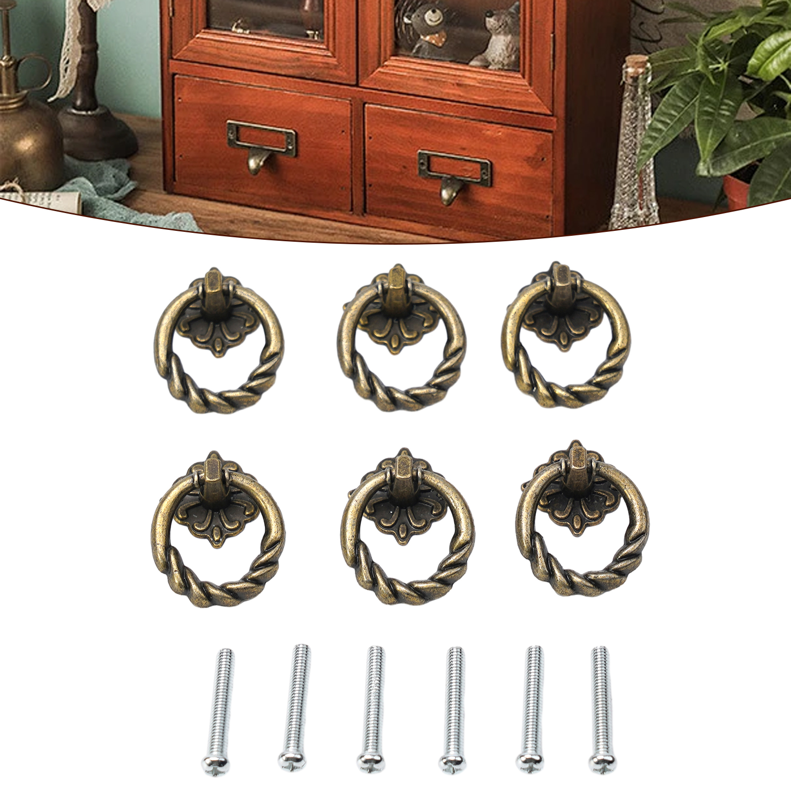 6PC Cabinet Knobs Retro Vintag – обзор и цена Vintage Furniture Hardware Pulls