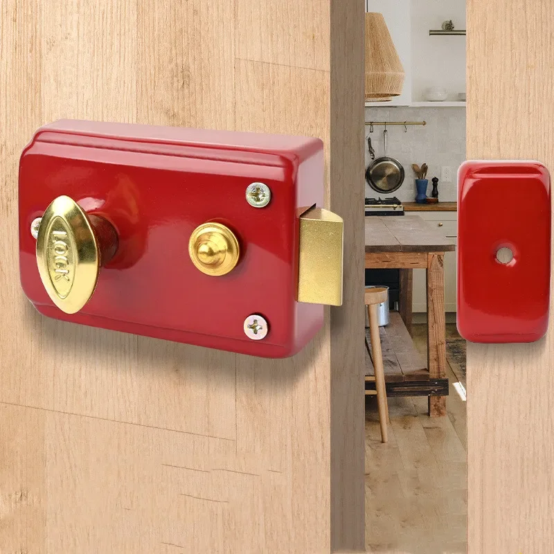 Exterior Door Retro Red Locks  – обзор и цена Furniture And Hardware