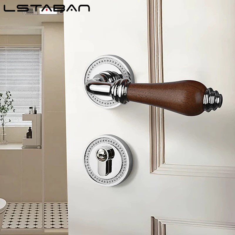 Euro Walnut Wood Handle Door L – обзор и цена Furniture Hardware Lock