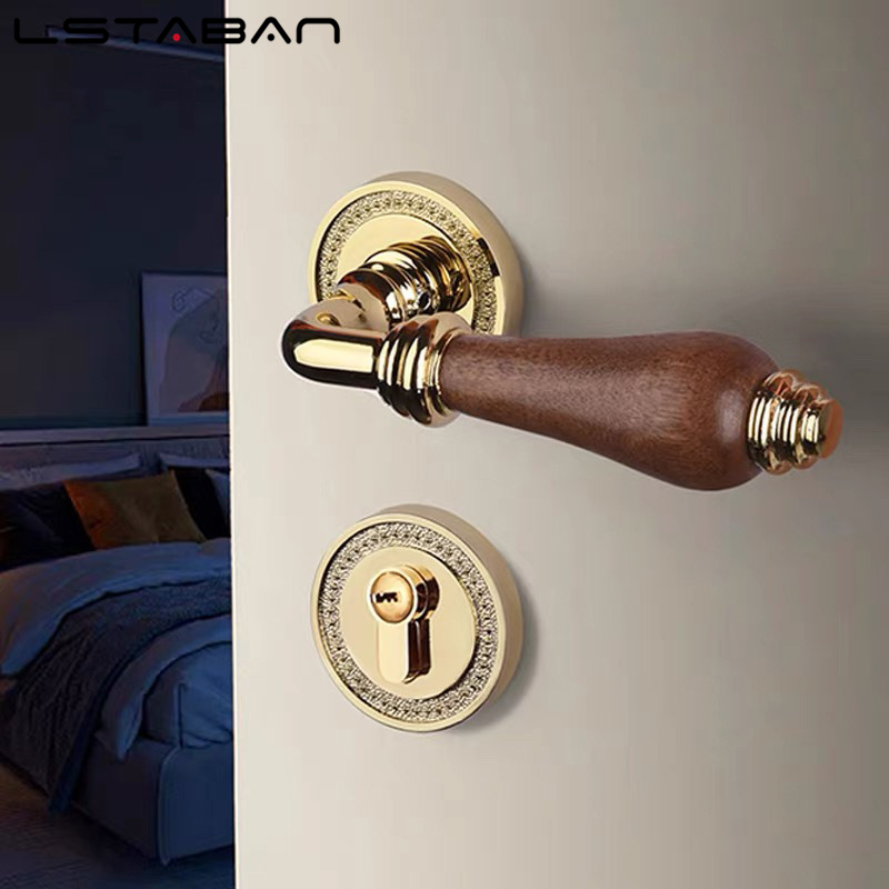 Euro Walnut Wood Handle Door L – обзор и цена Furniture Hardware Lock