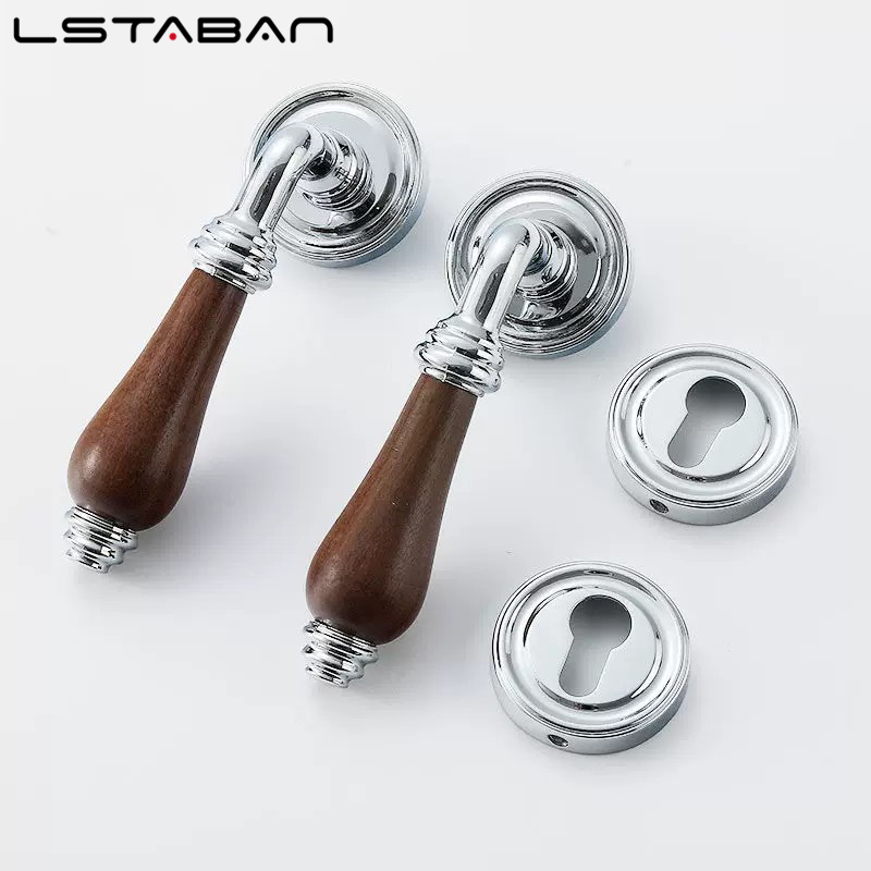 Euro Walnut Wood Handle Door L – обзор и цена Furniture Hardware Lock