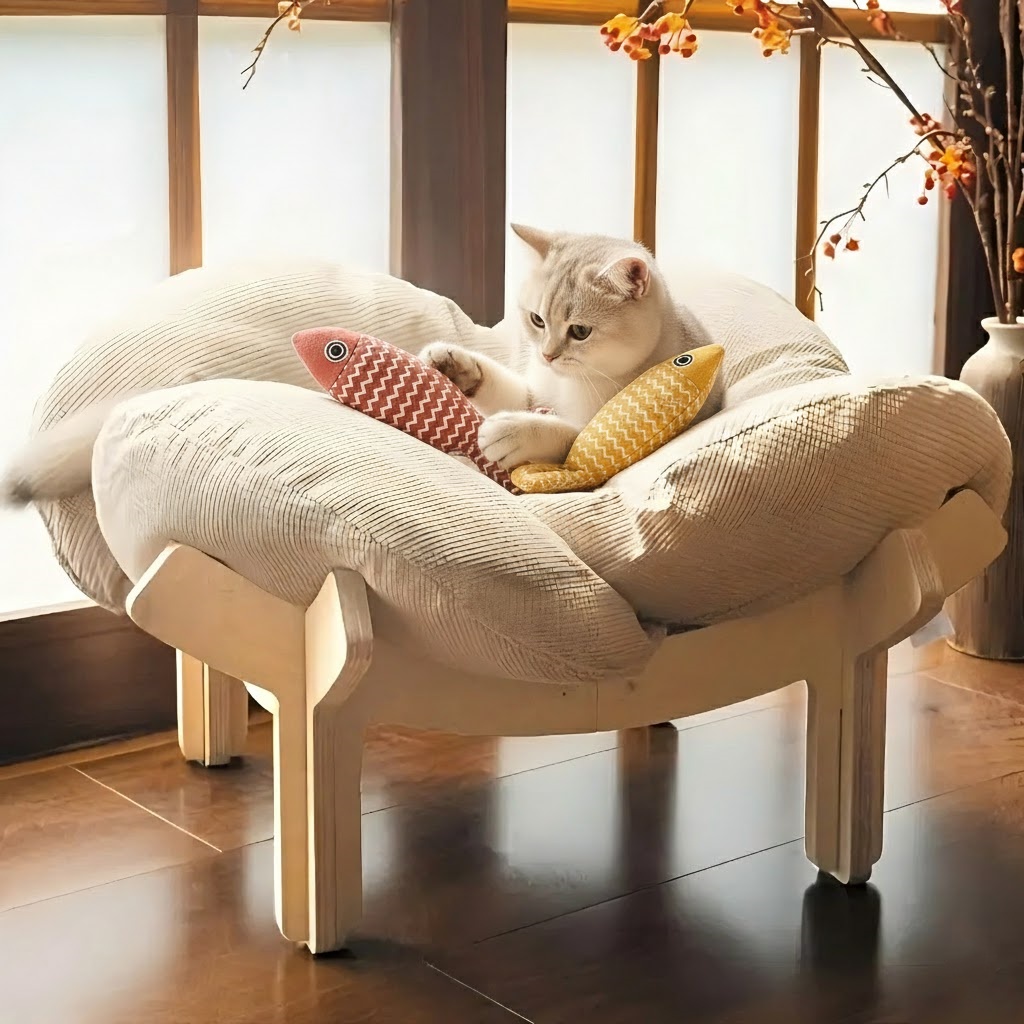 Padded Wooden Elevated Cat Bed – обзор и цена Furniture Hardware Tools