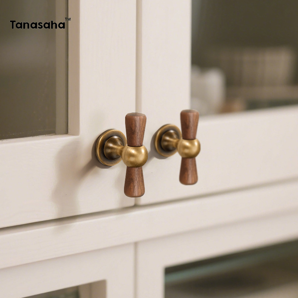 Vintage Walnut Brass Handle Ro – обзор и цена Vintage Furniture Hardware Pulls