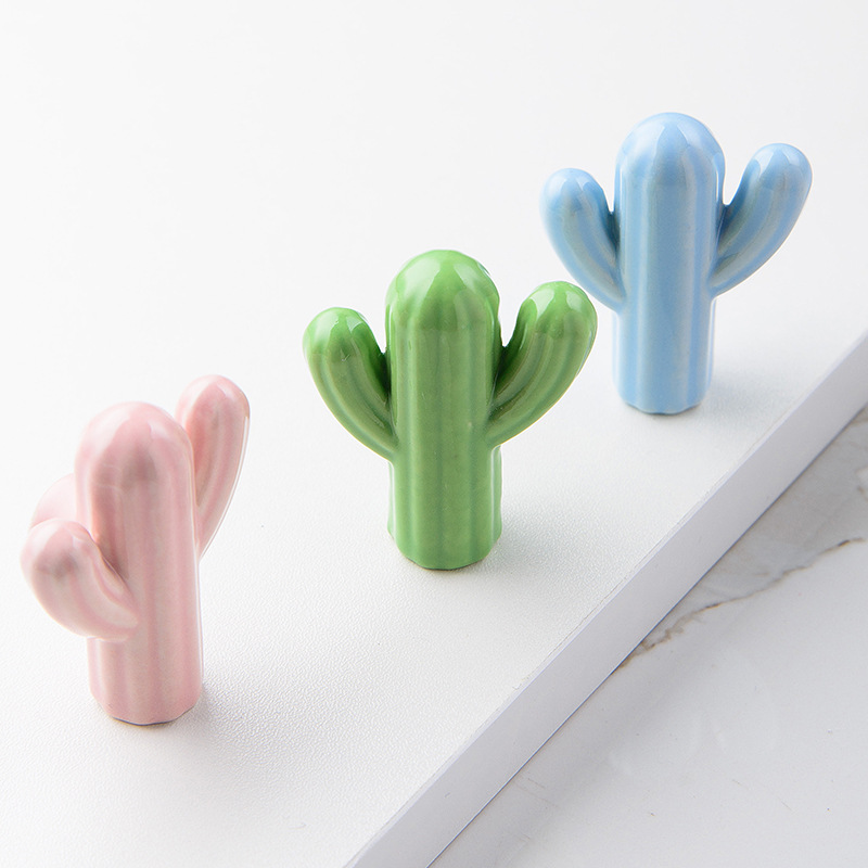 1/4pcs Colorful Ceramic Cactus – обзор и цена Vintage Furniture Hardware Pulls
