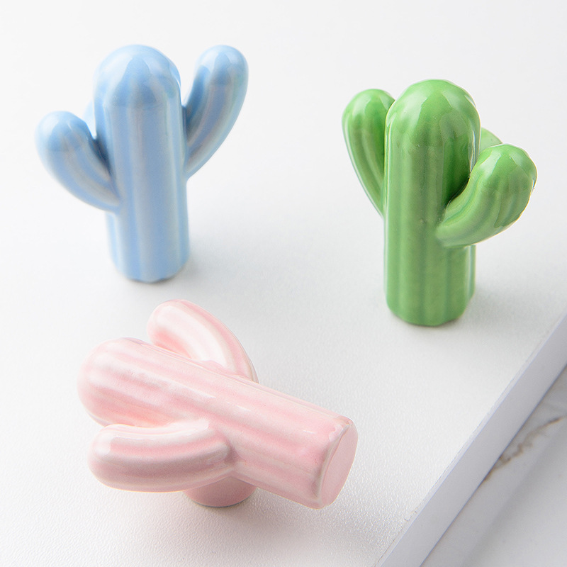 1/4pcs Colorful Ceramic Cactus – обзор и цена Vintage Furniture Hardware Pulls