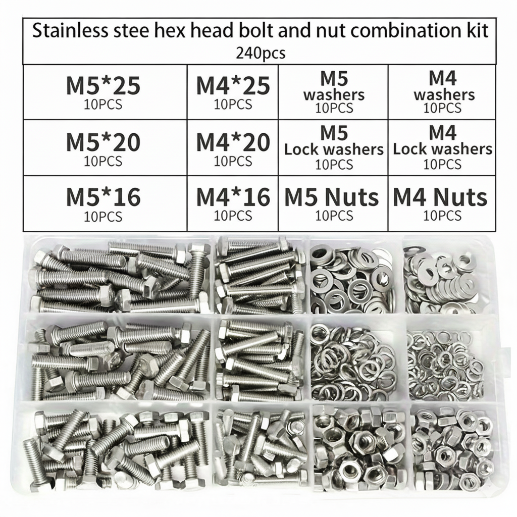 240Pcs Stainless Steel Hex Bol – обзор и цена Furniture And Hardware